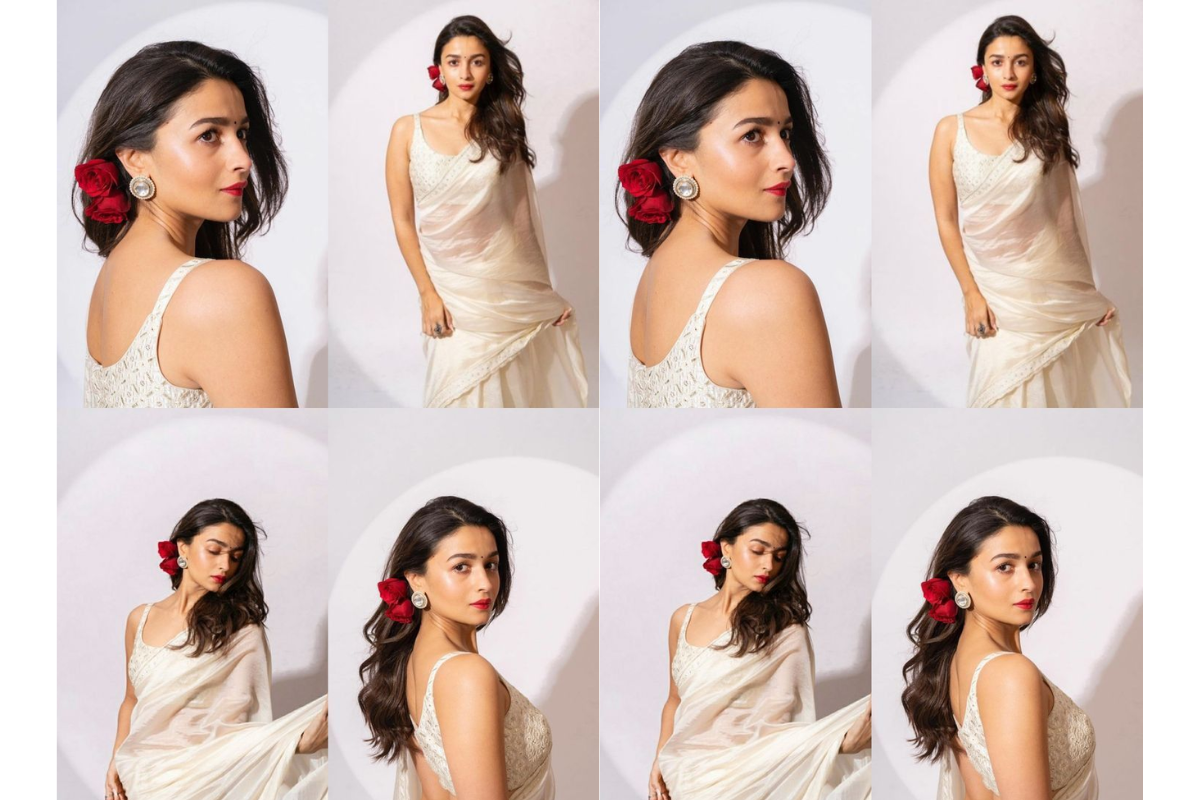 Alia Bhatt White Saree Look for Holi: होली पर अपनाएं आलिया भट्ट के 5 बेस्ट व्हाइट साड़ी लुक