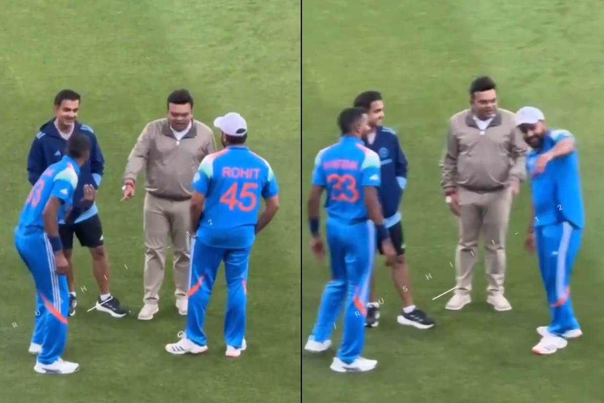 Champions Trophy : Jay shah with rohit, hardik and gambhir