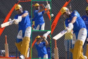 MS Dhoni in Practice Session.