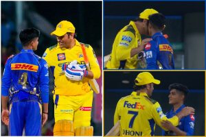 MS Dhoni and Vignesh Puthur