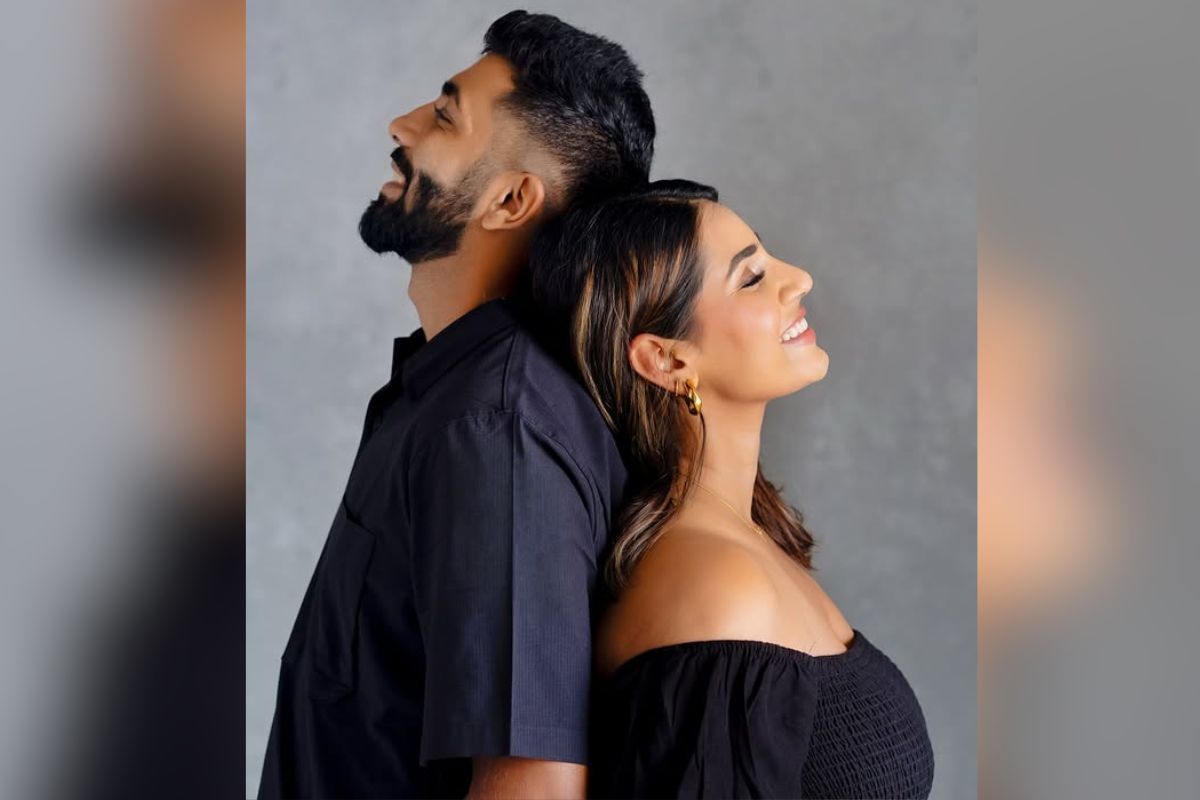 Jasprit Bumrah and Sanjana Ganeshan