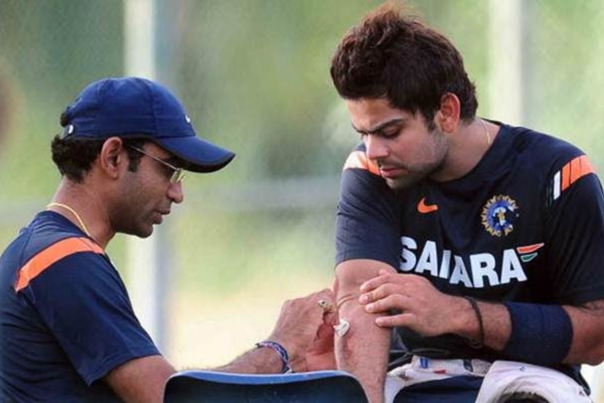 Nitin Patel and Virat Kohli.