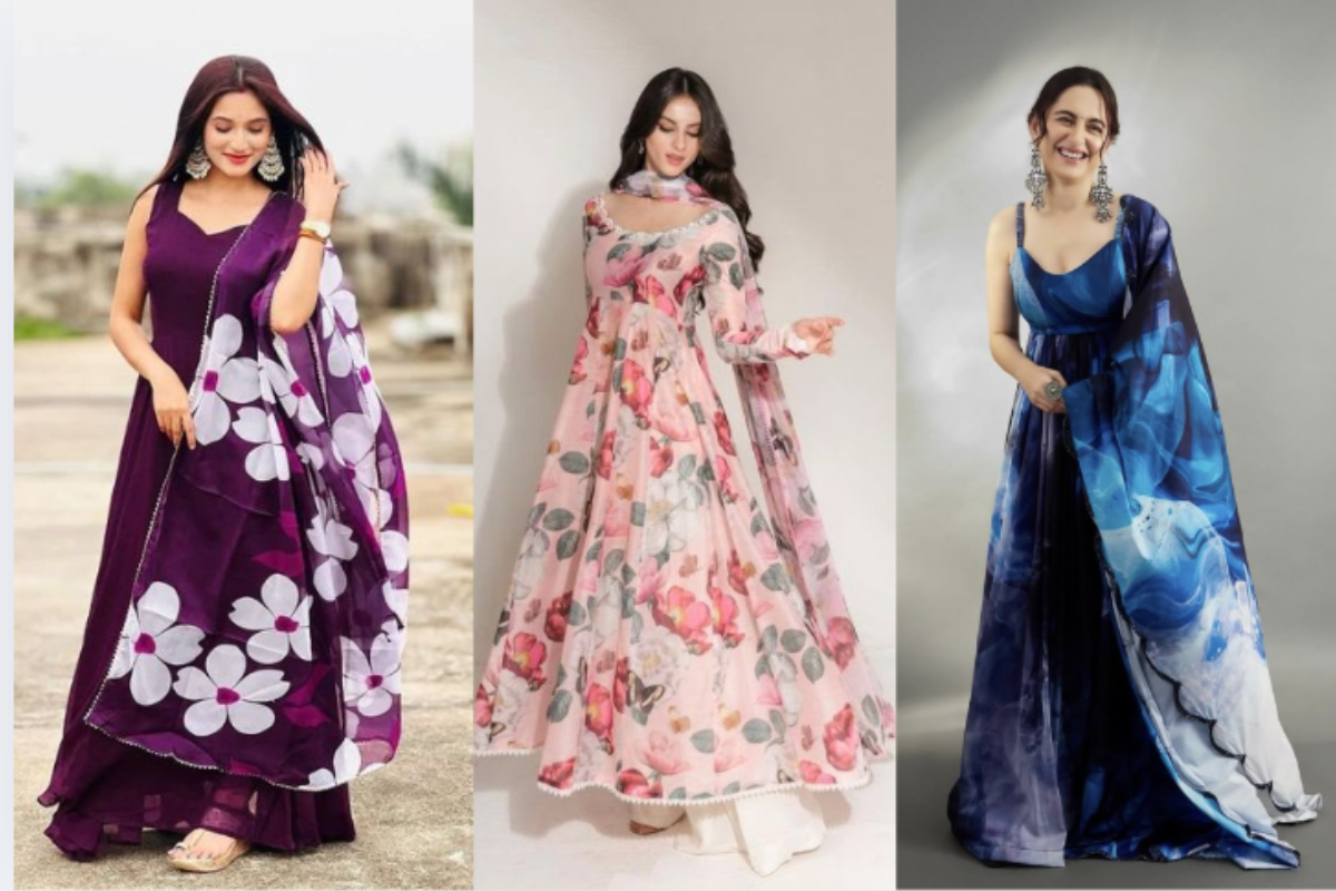 Floral Anarkali Suit Designs