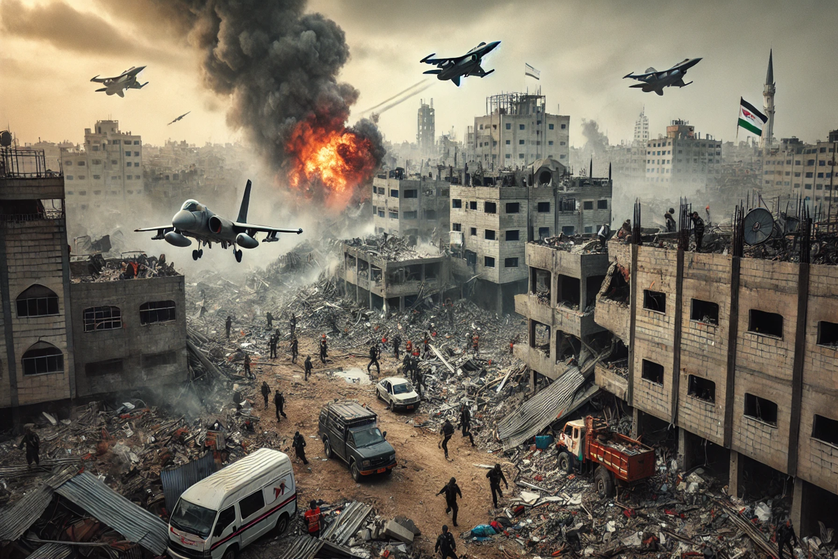 AI Image Israel carried out Heavy airstrike on Hamas in Gaza