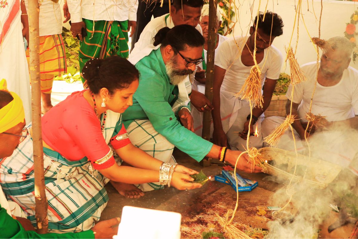 Hemant Soren Kalpana murmu Soren in Baha Bonga Jamshedpur Jharkhand