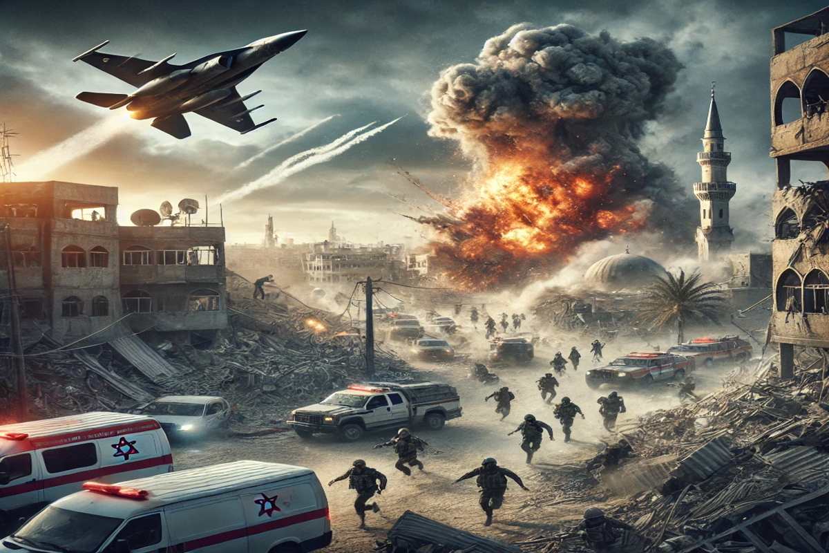 AI Image Israel attack Gaza