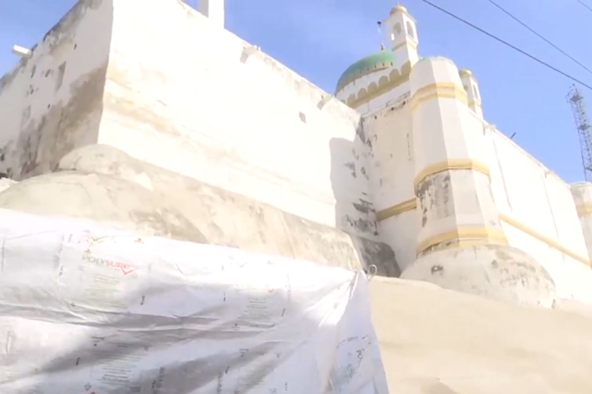 Jama Masjid Covered With Tarpaulin