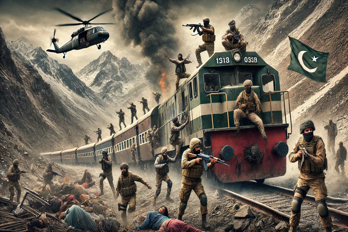 AI IMAGE Pakistan Train Hijack
