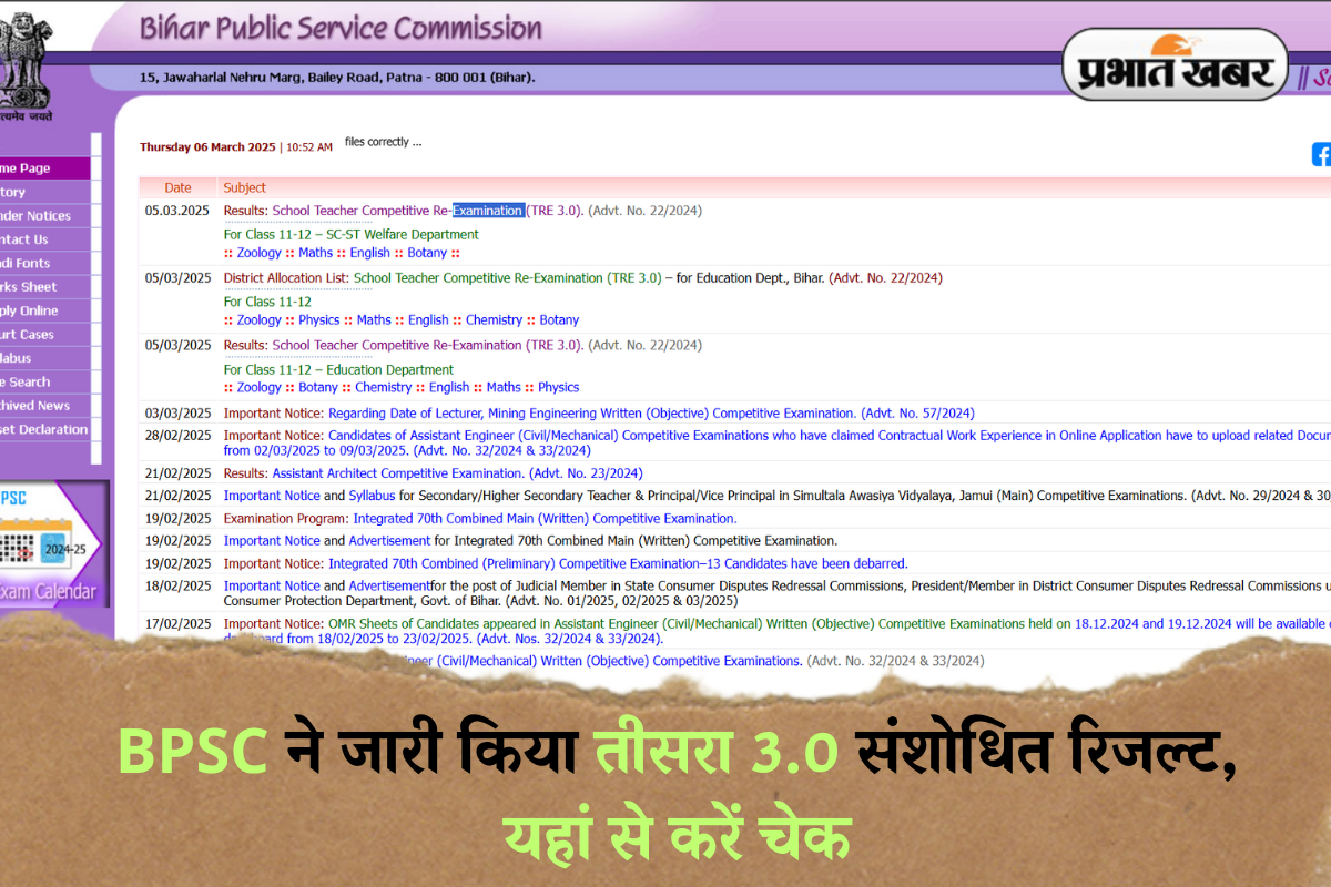 Bihar School Teacher TRE 3