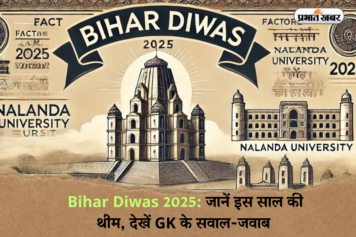 Bihar Diwas 2025 (The image in the back is generated by AI)