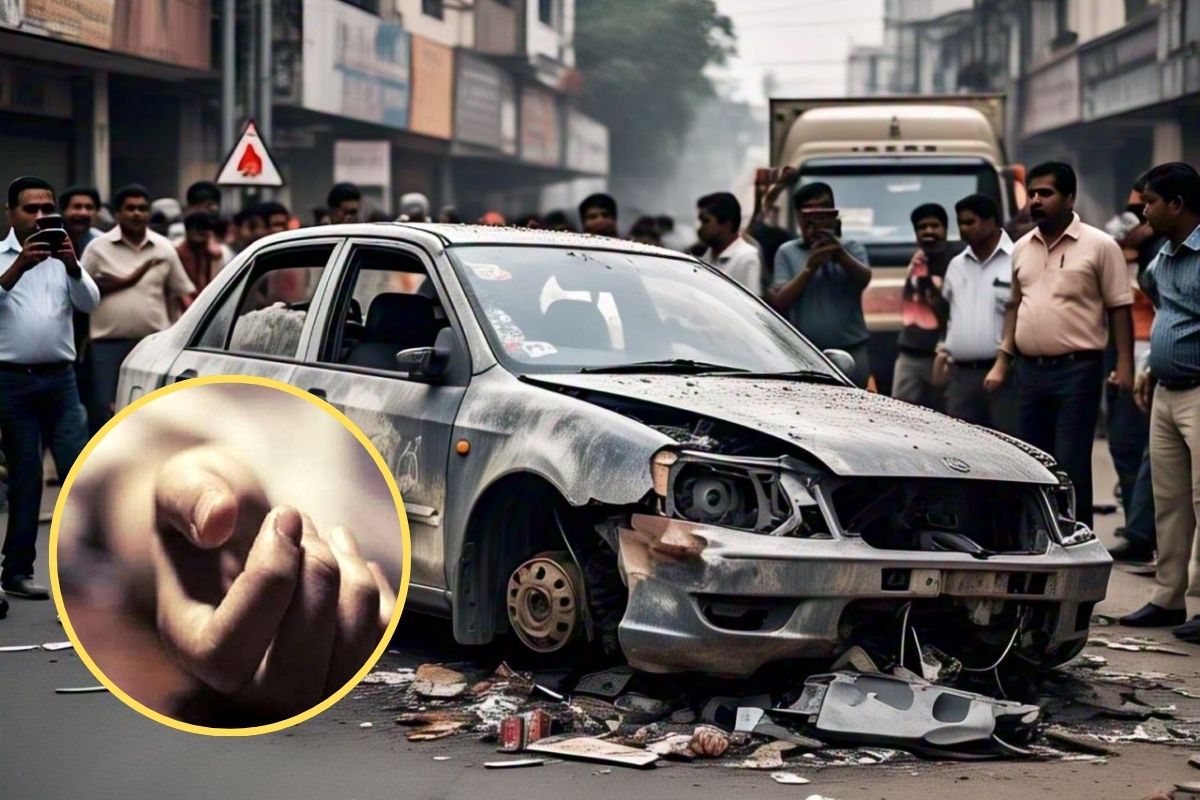 Road accident on holi