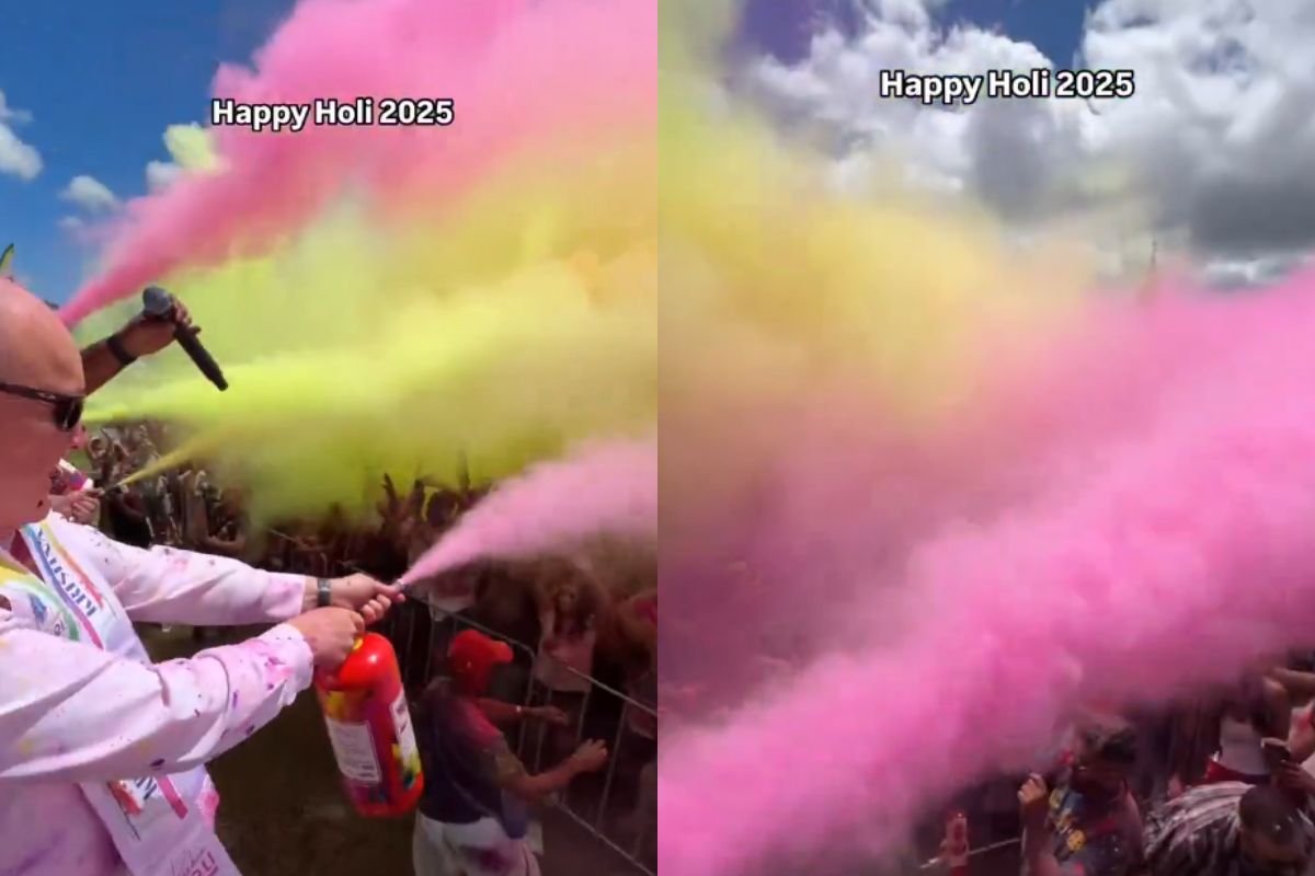 Viral Video of New Zealand PM Christopher Luxon played Holi