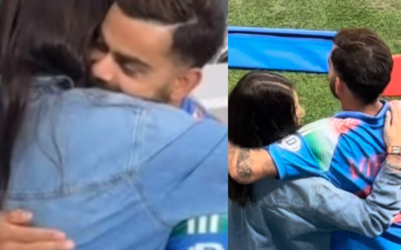 Virat Kohli hugs Anushka Sharma