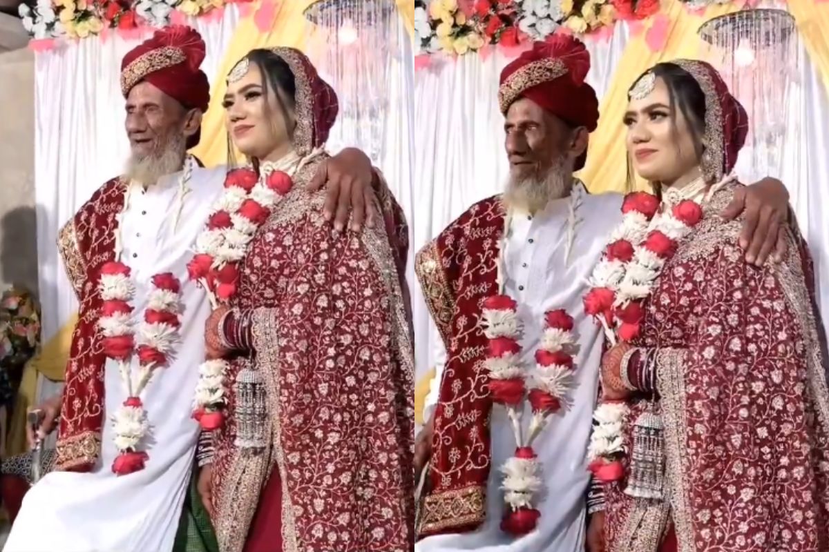 Young girl married to old man watch video on social media