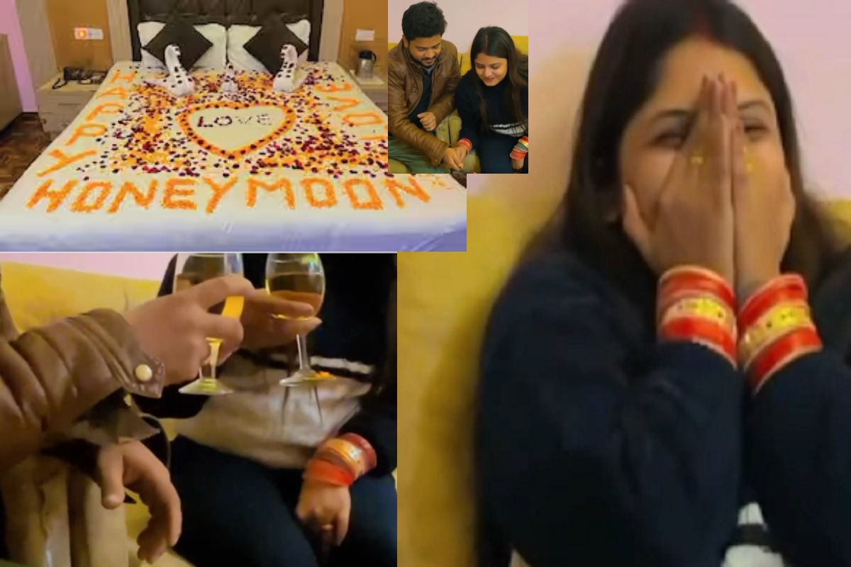 couple honeymoon first night video viral