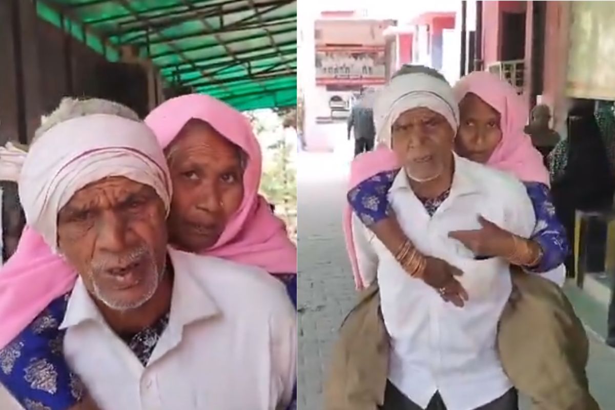 elderly man kept wandering with sick wife in hospital for treatment