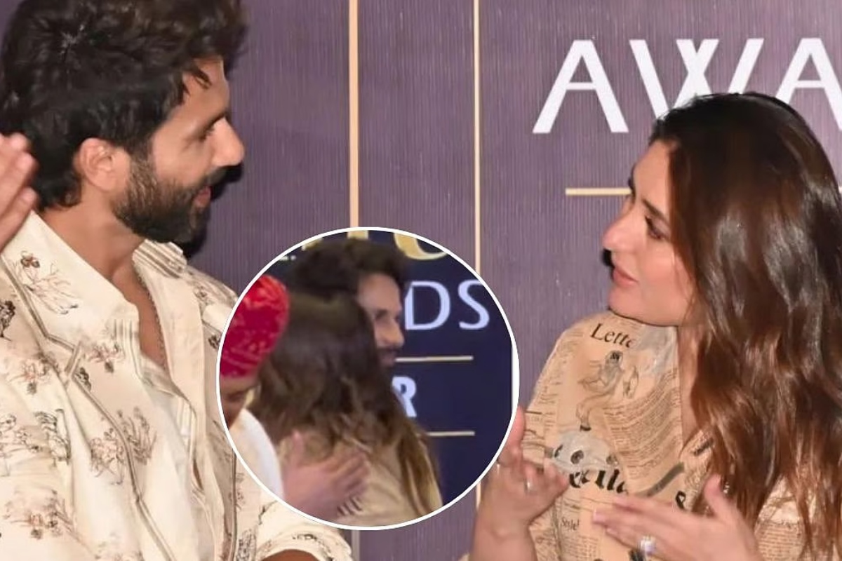 Kareena kapoor hugs Shahid Kapoor