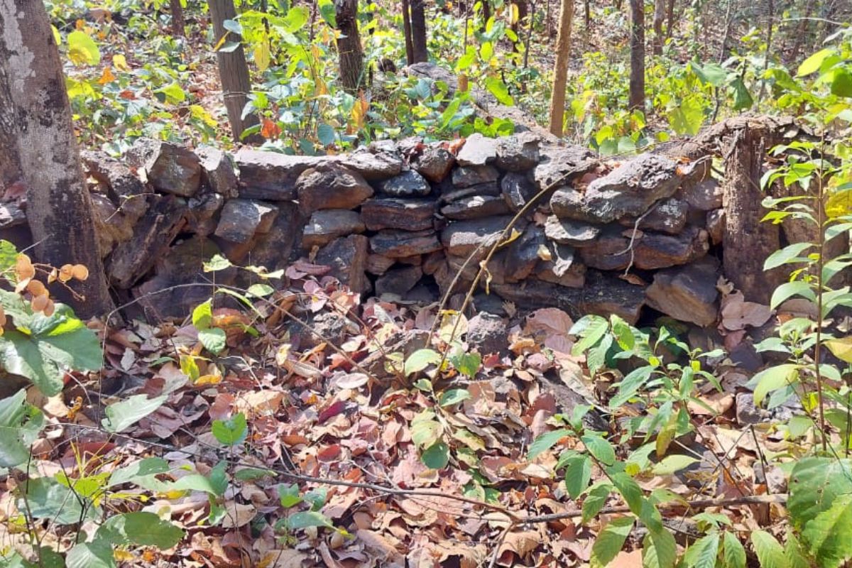 naxal stone walls demolished