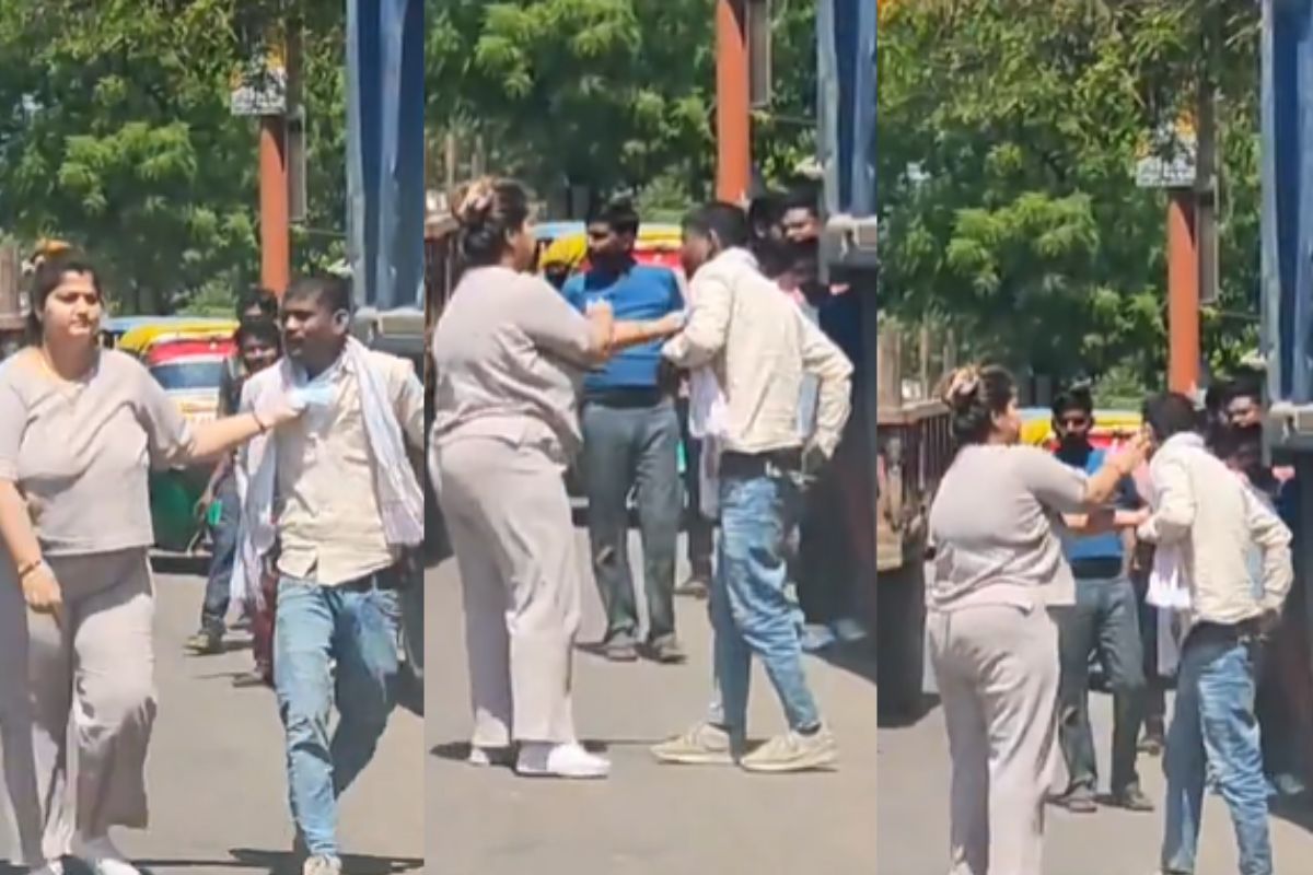 officer wife badly beat poor driver in uttar pradesh