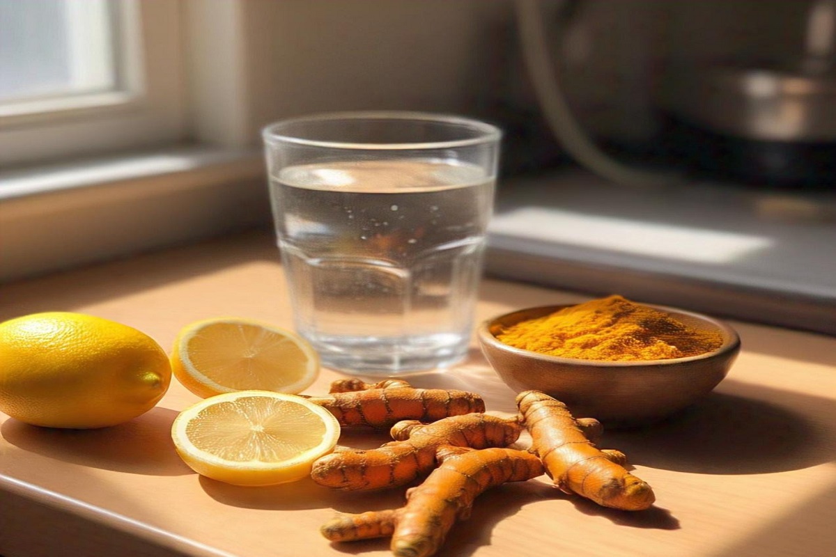 Lemon turmeric drink