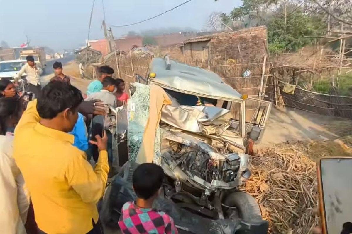 west champaran accident| Horrible road accident in Bihar, two women including a pregnant woman died, 5 people seriously injured