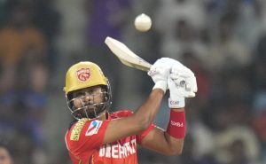 IPL 2025 LSG vs PBKS: Shreyas Iyer plays a shot