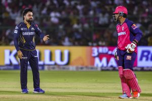 RR vs GT: Rashid Khan interacts with Vaibhav Suryavanshi after century