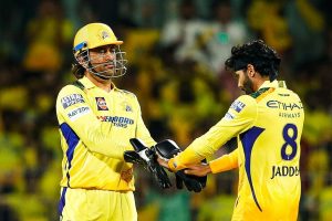 MS Dhoni and Ravindra Jadeja.