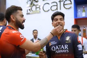 Virat Kohli and Swastik Chikara