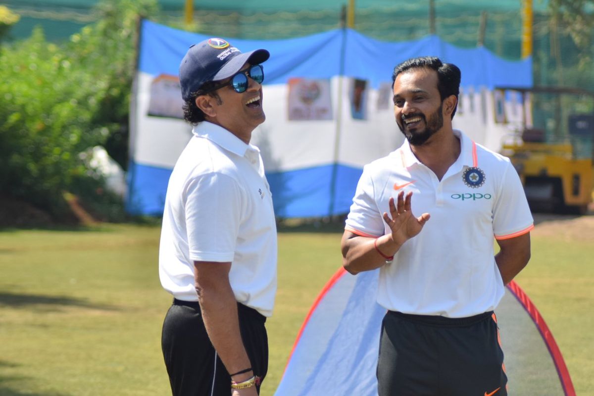 Sachin Tendulkar and Kedar Jadhav