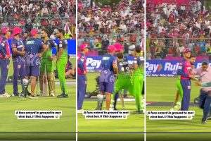 A fan entered ground to meet Virat Kohli