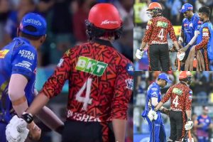 Suryakumar Yadav checks Abhishek Sharma Pocket.