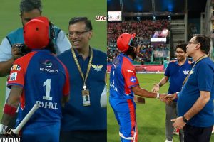 KL Rahul and Sanjiv Goenka