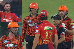 Banter on Ground between Maxwell and Travis Head.