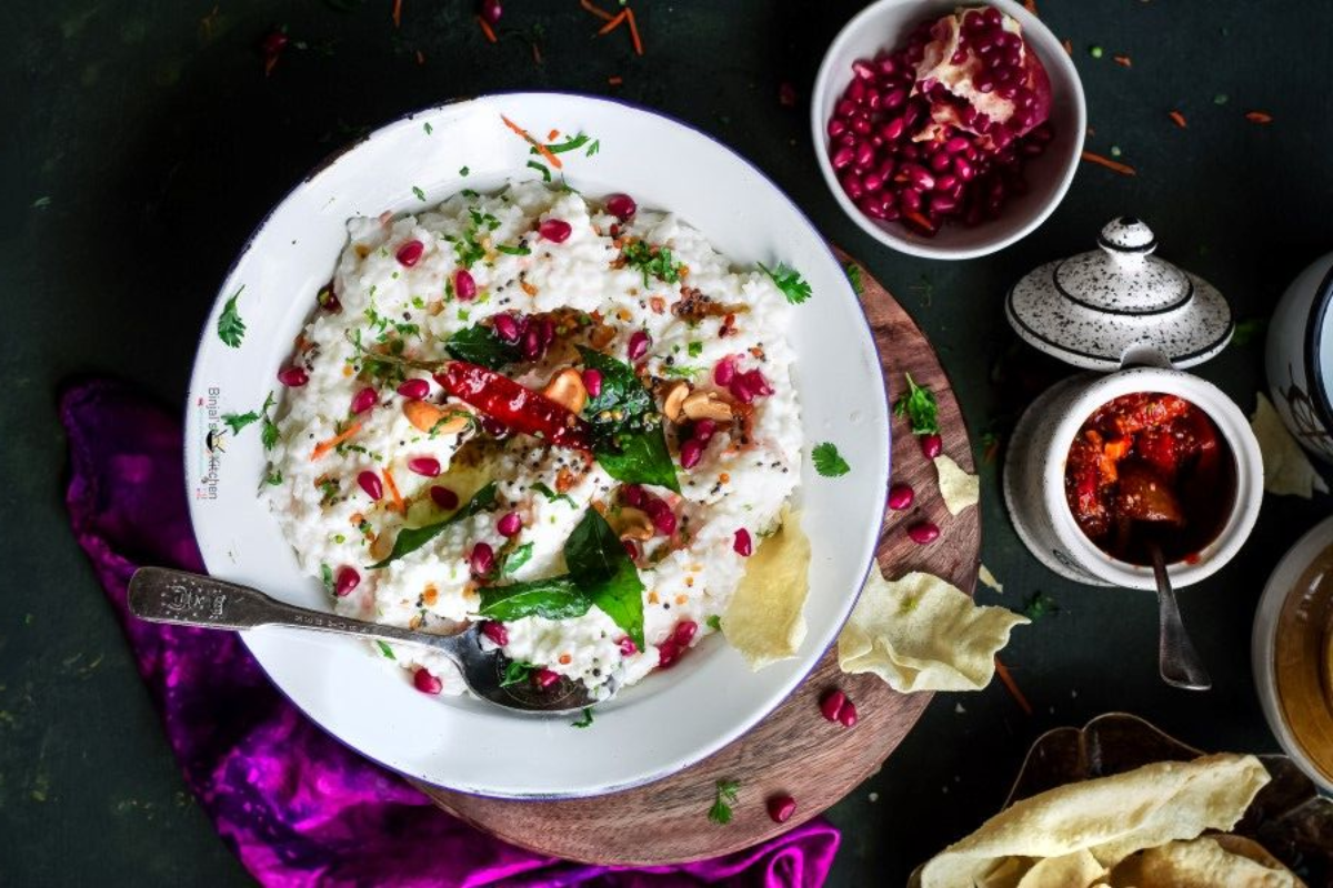 Indian Curd Tadka with Rice | Dahi Tadka Chawal: