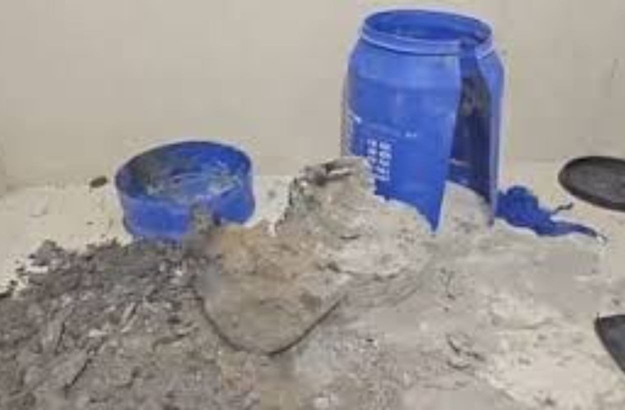 Dead Body In Blue Drum