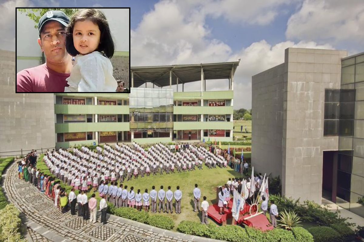 Dhoni's Daughter Jeeva School