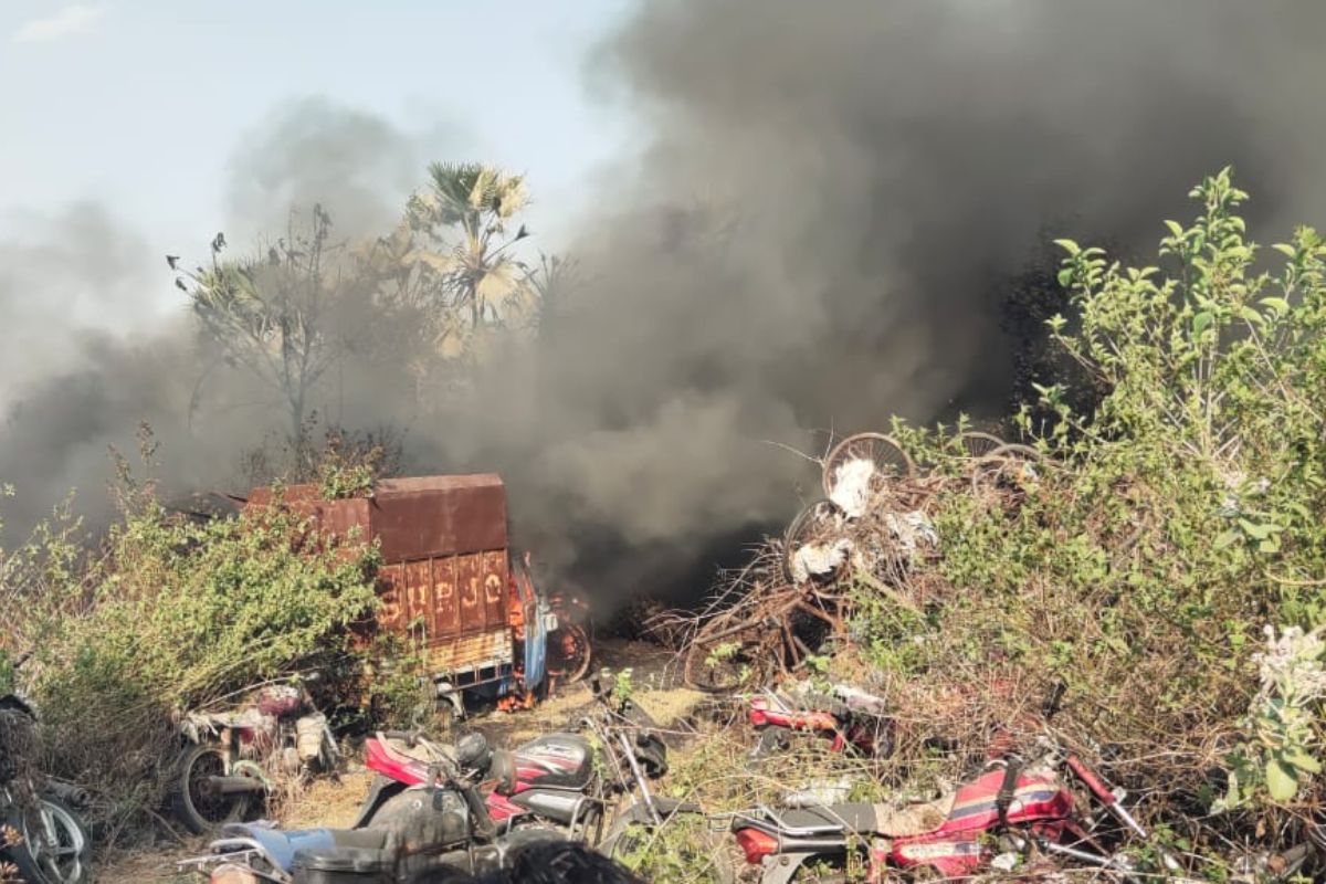 Fire Broke Out In Dhanbad