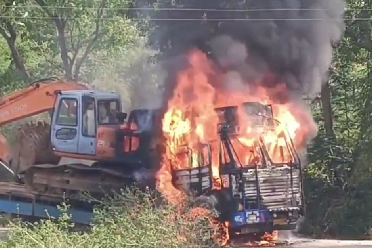 Fire in Truck