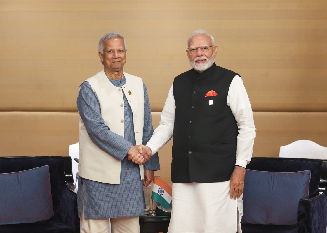Narendra modi with Mohamed yunus