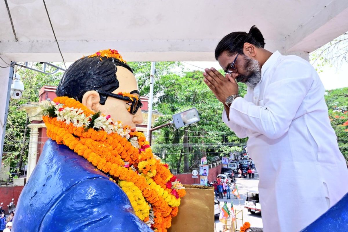 Hemant Soren JMM Kendriya Mahadhiveshan Ranchi Jharkhand Dr BR Ambedkar Jayanti
