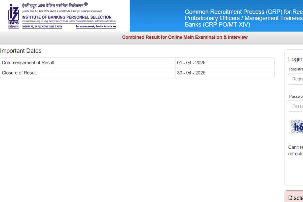 IBPS PO Final Result 2025 OUT