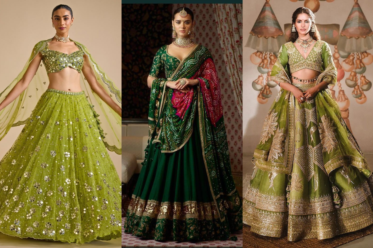 Mehndi Ceremony Lehenga Designs: Mehndi Look
