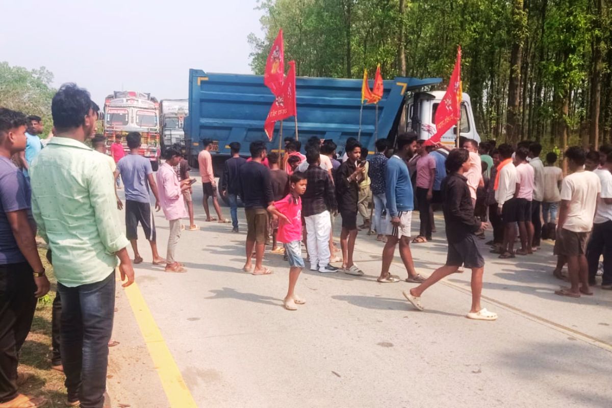 NH Jam in dhalbhumgarh east singhbhum jharkhand