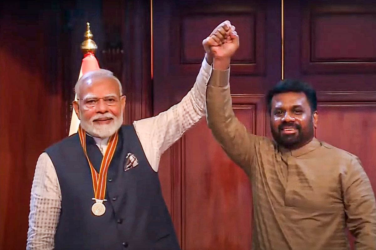 Prime Minister Narendra Modi with Sri Lankan President Anura Kumara Dissanayake