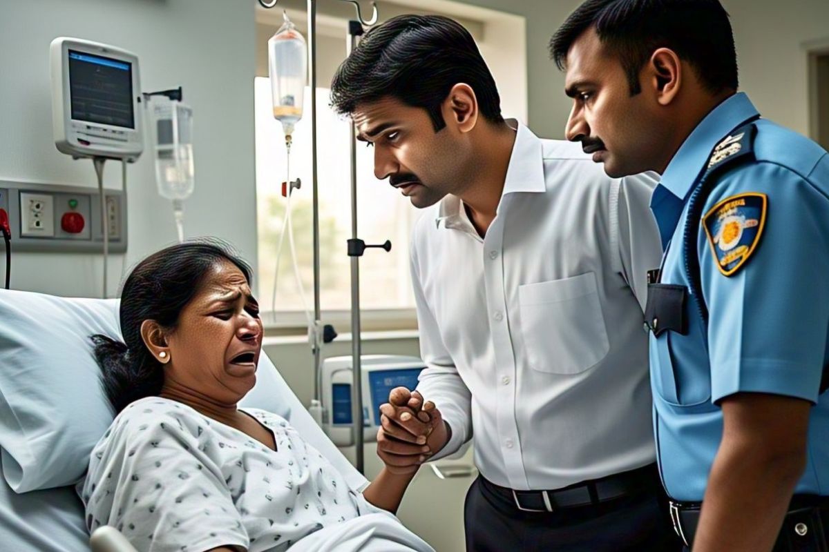 Delhi News mother shot by son still try to save him from police