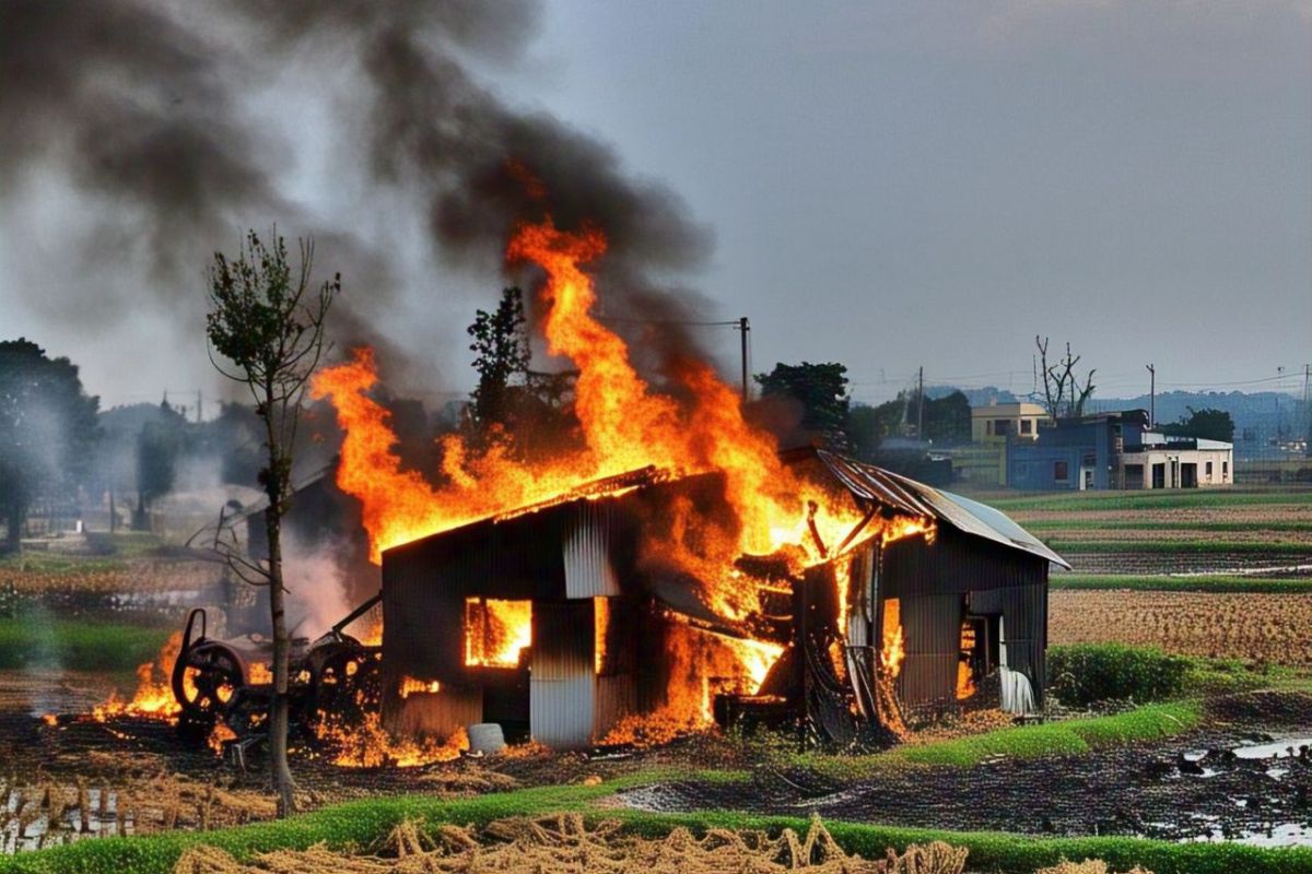 Uttar Pradesh News fire broke into rice mill 5 works dead