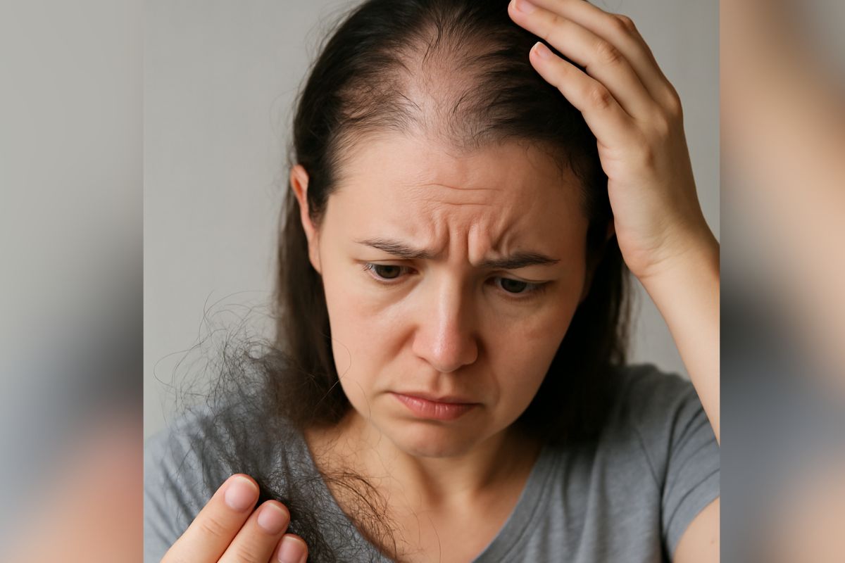 hair fall (ai image)