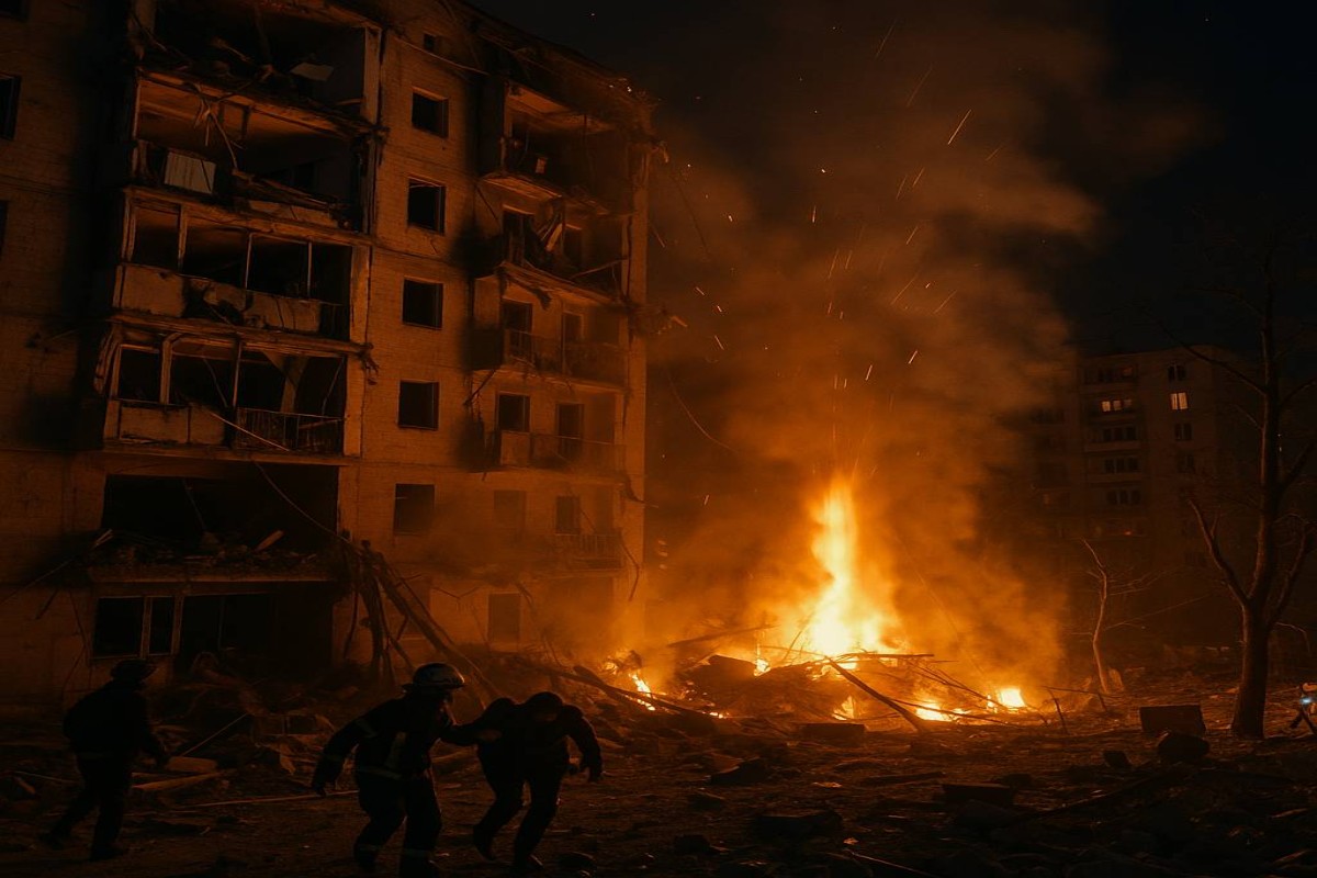 AI Image of Russian Missile havoc in Ukraine