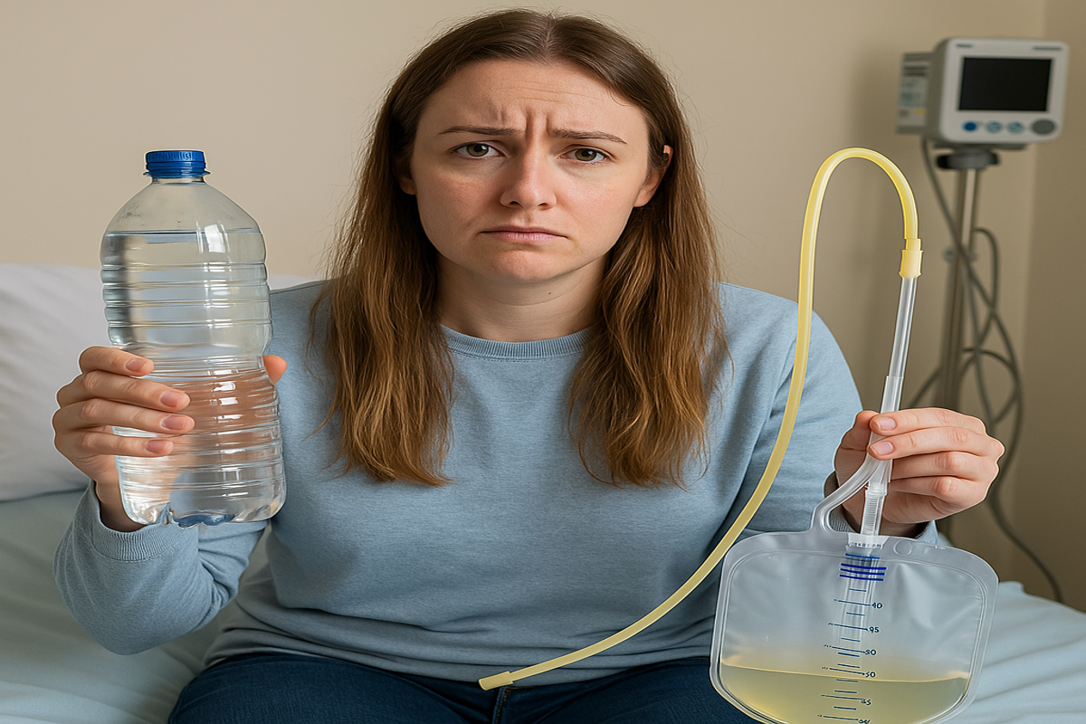 AI Image of Painful Story of Woman Not Urinating For 14 Months